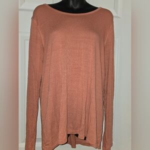 All In Motion Peachy Pink Open Back Work Out Top L